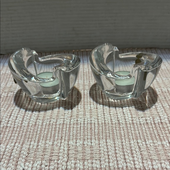 Royal Gallery set two crystal votives & tealights nwt - Picture 1 of 7